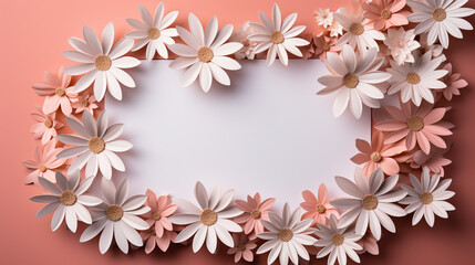 Obraz premium Summer background with daisies, copy space