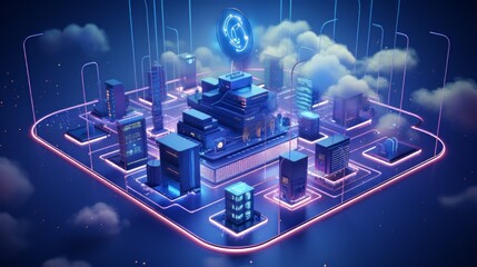 A business graphic showing central cloud datastreams