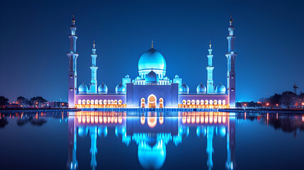 Fototapeta na wymiar Abu Dhabi Sheikh Zayed Mosque. generative ai