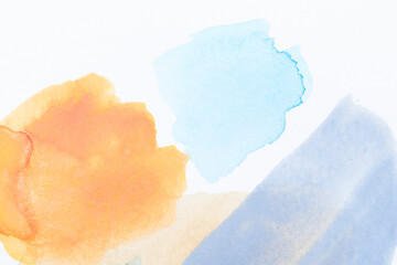 Abstract art background. Multicolor blots, lines, dots and brush strokes on paper, print pattern for postcard or clothing