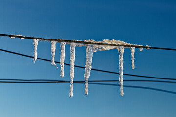 Icicles on the wire