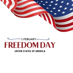 White Background Freedom Day Instagram Post 