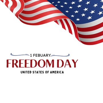 White Background Freedom Day Instagram Post 