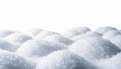 border of white snow isolated on white or transparent background