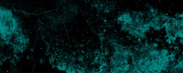 Scratch grunge urban background, distressed turquoise grunge texture on a dark background, vector