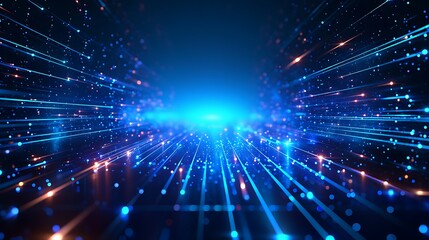 Obraz premium Blue Neon Business Background