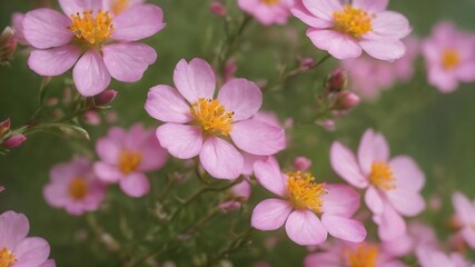 Fototapeta premium Beautiful tender gentle delicate flower background with small pink flowers. horizontal. copy space.