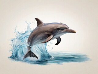 Dolphin isolated on white background 