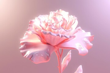 Carnation blooming pink flower. Spring delicate blush floral bloom. Generate ai