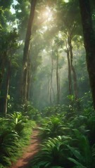 Landscape of tropical green forest