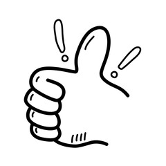 Thumbs up in hand-drawn style