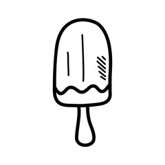 Ice cream in hand-drawn style