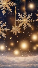 Fototapeta na wymiar Christmas background with snowflakes and stars design
