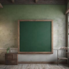Green dirty blackboard