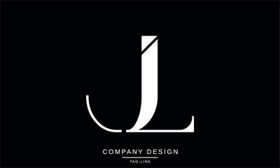 JL, LJ, Abstract Letters Logo Monogram