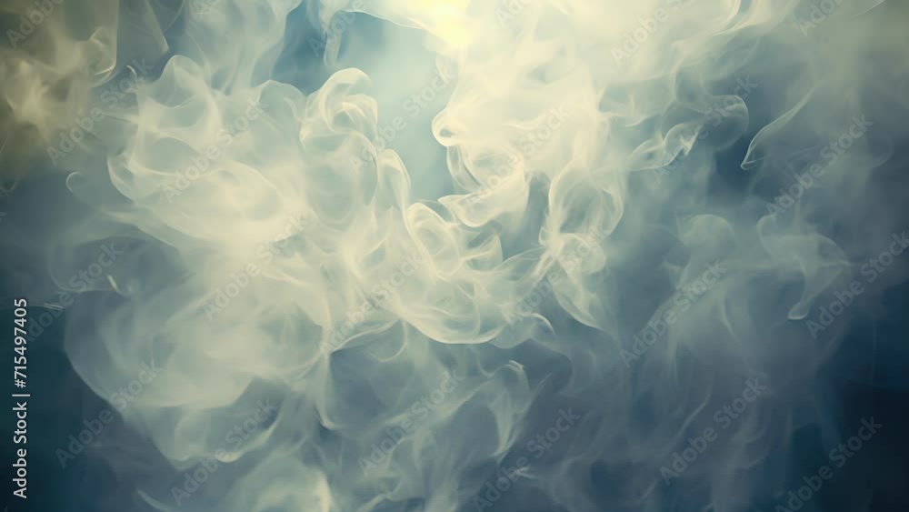 Poster a dreamy and atmospheric view of the hazy clouds of smoke emanating from a cigarette.