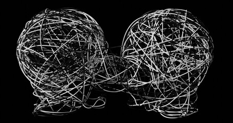 Two heads connected together. 