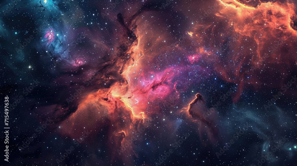 Poster starry abstract background of cosmic events and celestial phenomena