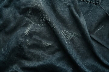 Fototapeta premium close-up of a piece of worn and faded denim fabric