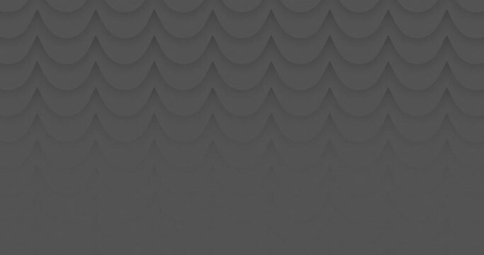 Abstract Animated curved zigzag pattern moving from up to down and fading with background. Animated Grey color curved zig zag shapes with shadow falling from up to down animated background. 