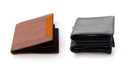 Wallets on a white background.
