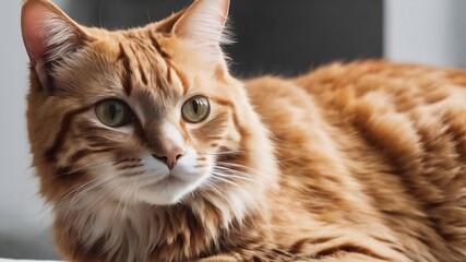 Fototapeta premium The cat on white background