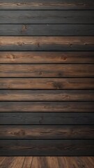 Fototapeta premium Dark gray wall with wooden plank product background