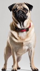 Obraz premium Pug dog isolated on a white background