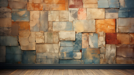 Old Vintage Wall background. Generative AI