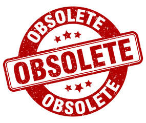 obsolete stamp. obsolete label. round grunge sign