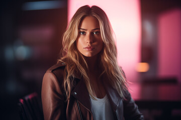 Fototapeta premium International Women's Day. Portrait of young beautiful woman