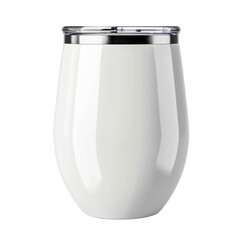 Blank Wine tumbler, Each Tumbler includes a lid, Gloss White, Transparent Background