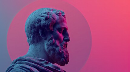 Blank Vibrant Colored Canvas: Aristotle Theme for Text and Quotes - obrazy, fototapety, plakaty