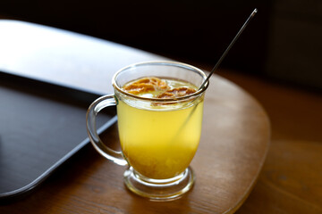 a cup of tagerine tea