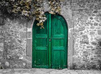 old wooden door