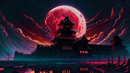 Japanese background, landscape, background, pc wallpaper, Asian wallpaper 