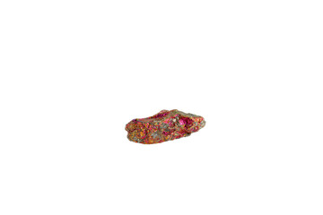 chalcopyrite mineral stone macro on white background