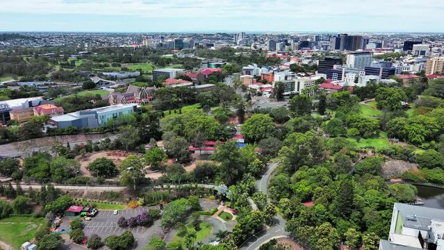 Brisbane, Australia: Aerial view of capital city of Australian state of Queensland