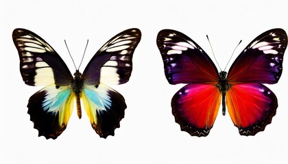 beautiful colorful butterfly isolated on white background