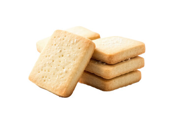 Fototapeta na wymiar Delight of Shortbread Cookies Isolated On Transparent Background