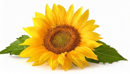 Obraz premium wonderful sunflower helianthus annuus asteraceae isolated on white background