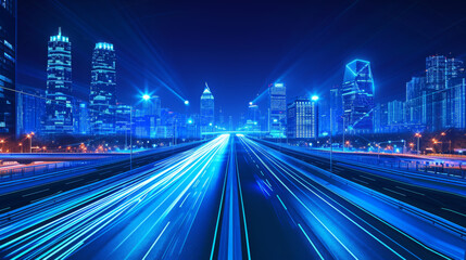 Automotive flyover architectural and infrastructure panorama transport overpass highway. 