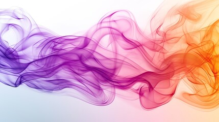 Abstract waves of colored smoke