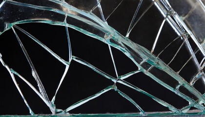 broken glass closeup