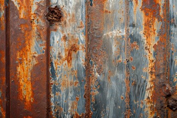 rust is prominent and has created a textured pattern across the surface
