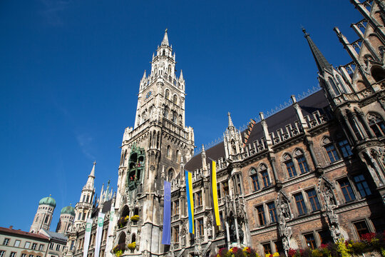 New Town Hall, Marienplatz (Plaza) (Square), Old Town, Munich, Bavaria