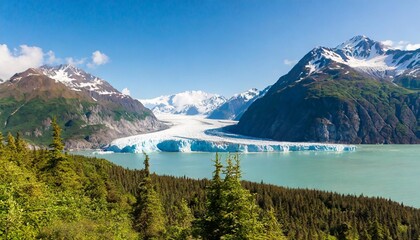 Fototapeta na wymiar glacier and beautiful nature of alaska
