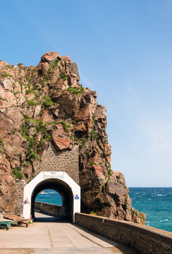 Tunnel entrance to Maseline Harbour, Isle of Sark, Channel Islands