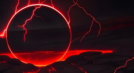 background lava and lightning