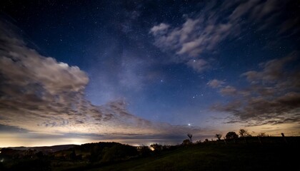 night sky with clouds